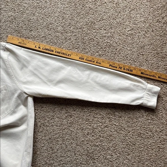 Norse Projects Men’s Beige Off-White Anton Denim Button Front L/S Shirt XL - Picture 8 of 11